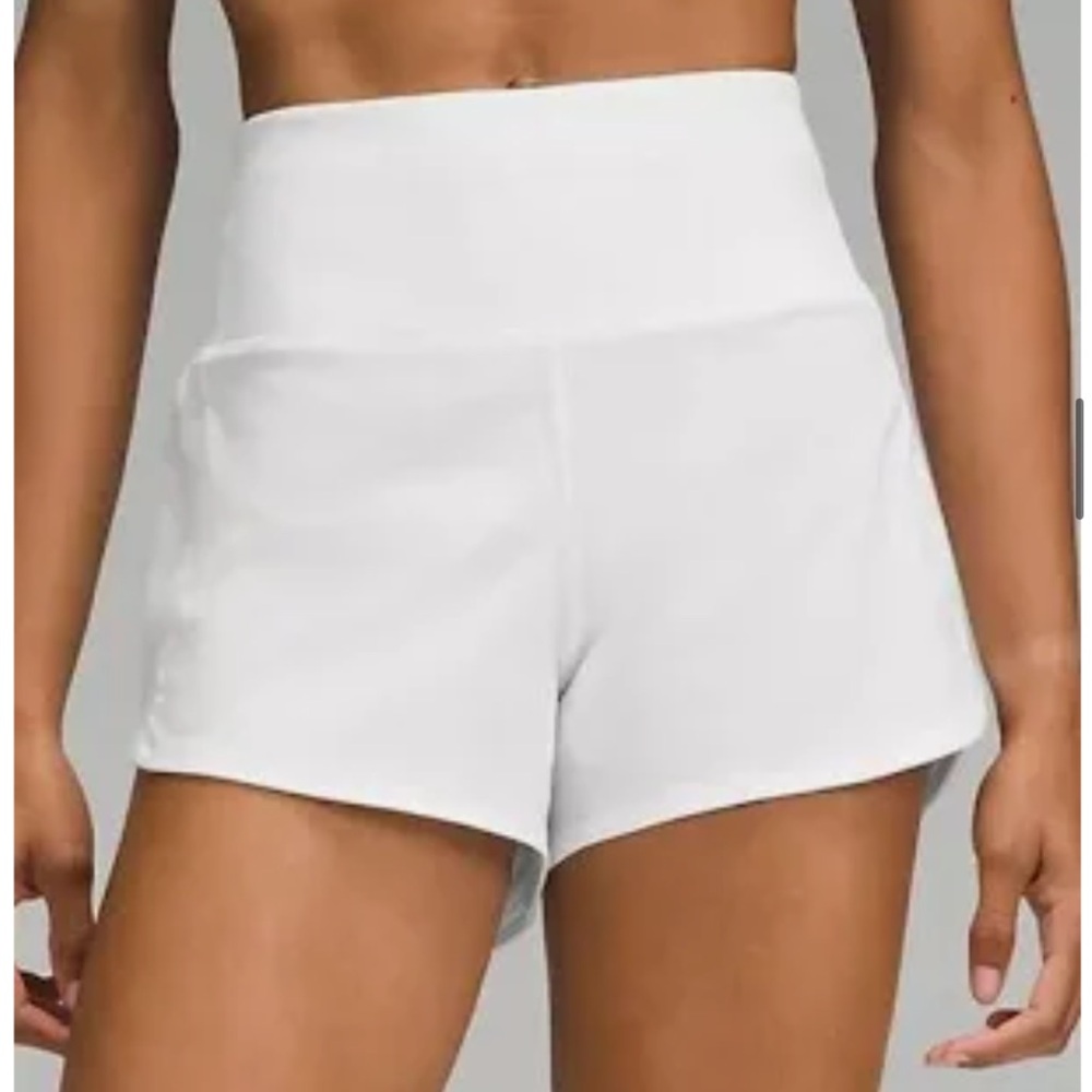Lululemon Speed Up White Shorts